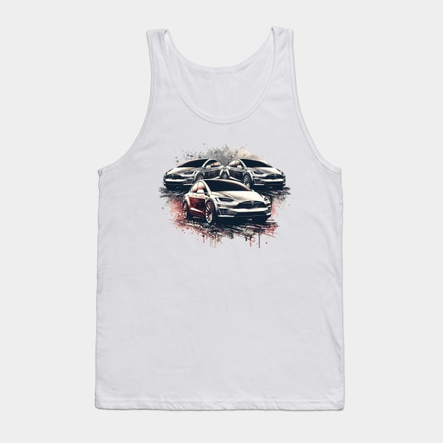 Tesla Model X Tank Top by Vehicles-Art